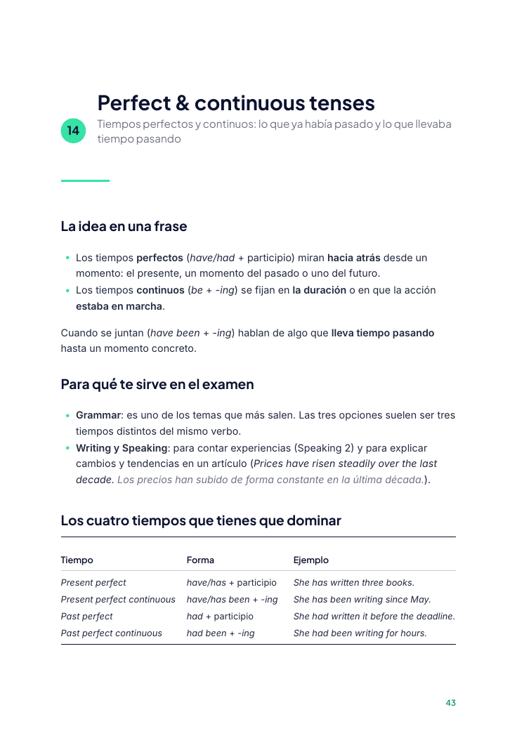 Página de muestra del libro Advanced: Un capítulo